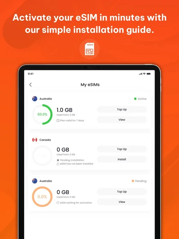 Screenshot di Olysim - eSIM Data Plans iPad 
