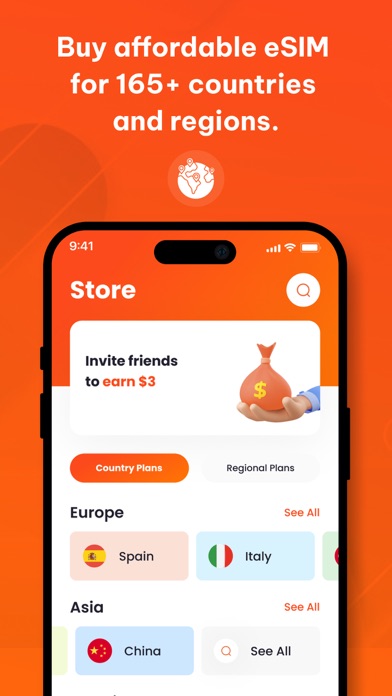 Olysim - eSIM Data Plans Screenshots