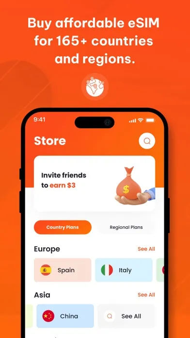 Screenshot di Olysim - eSIM Data Plans
