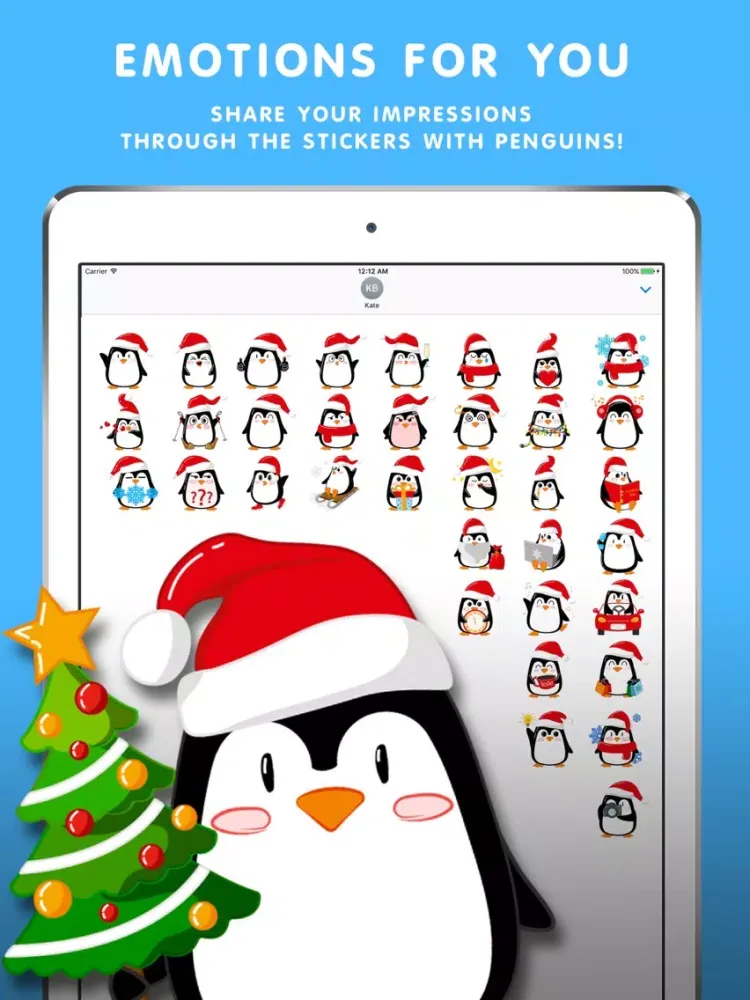 تصاویر Christmas Penguins 2018 iPad 