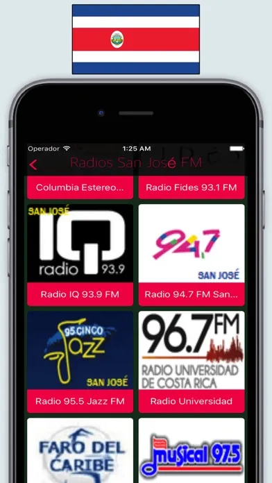 Radio Costa Rica FM / Radios Stations Online Live স্ক্রিনশট
