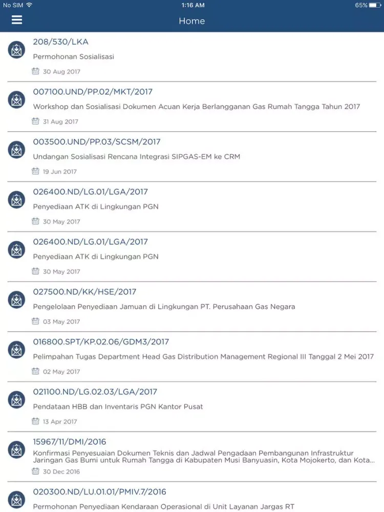 Zrzuty ekranu PGN ESMS iPad 