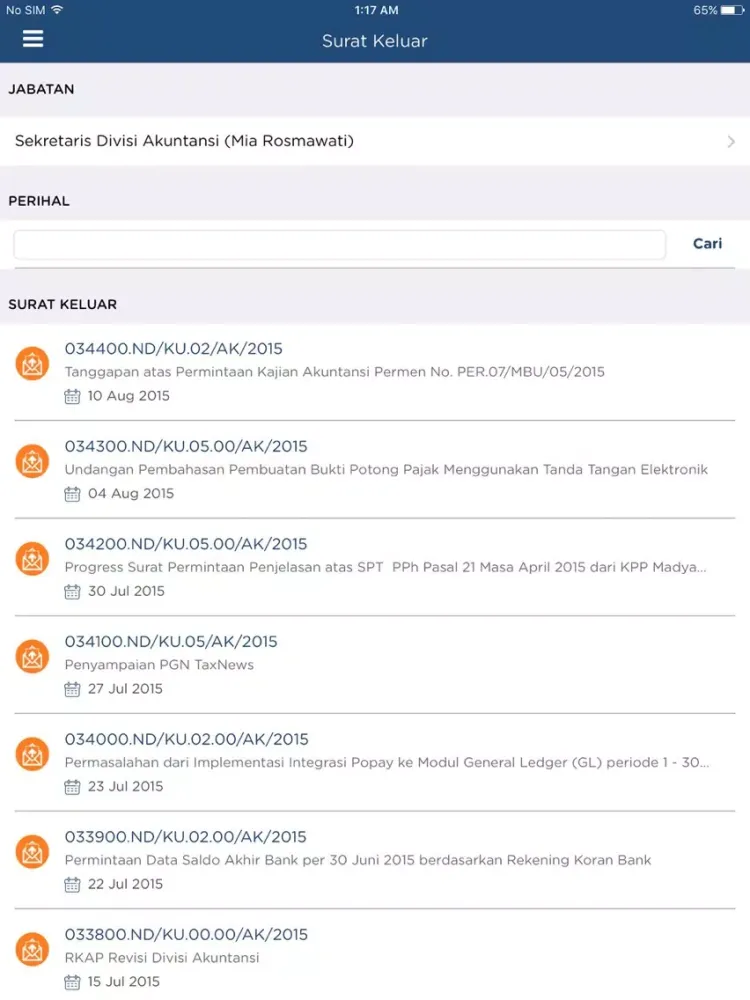 Zrzuty ekranu PGN ESMS iPad 