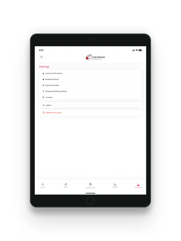 Ảnh chụp màn hình của 7Stars Wholesale B2B iPad 