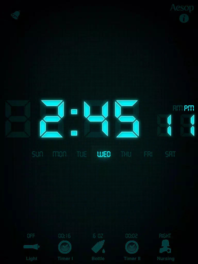 تصاویر Nursery Clock + Flashlight & breast feeding Timer iPad 