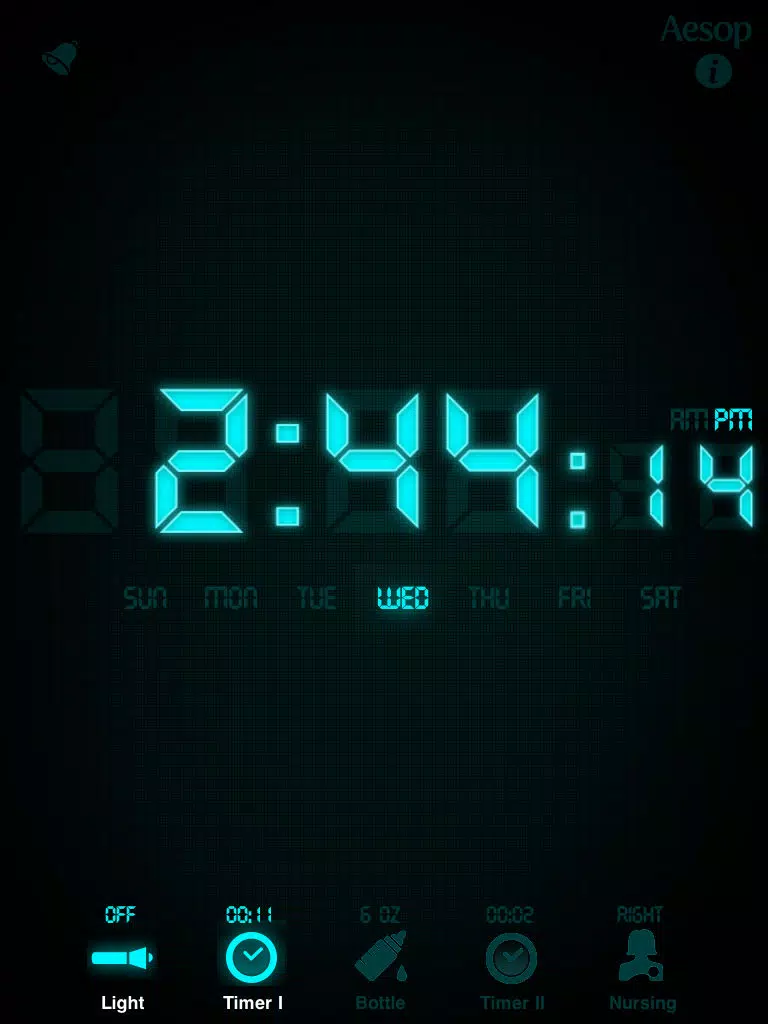 تصاویر Nursery Clock + Flashlight & breast feeding Timer iPad 
