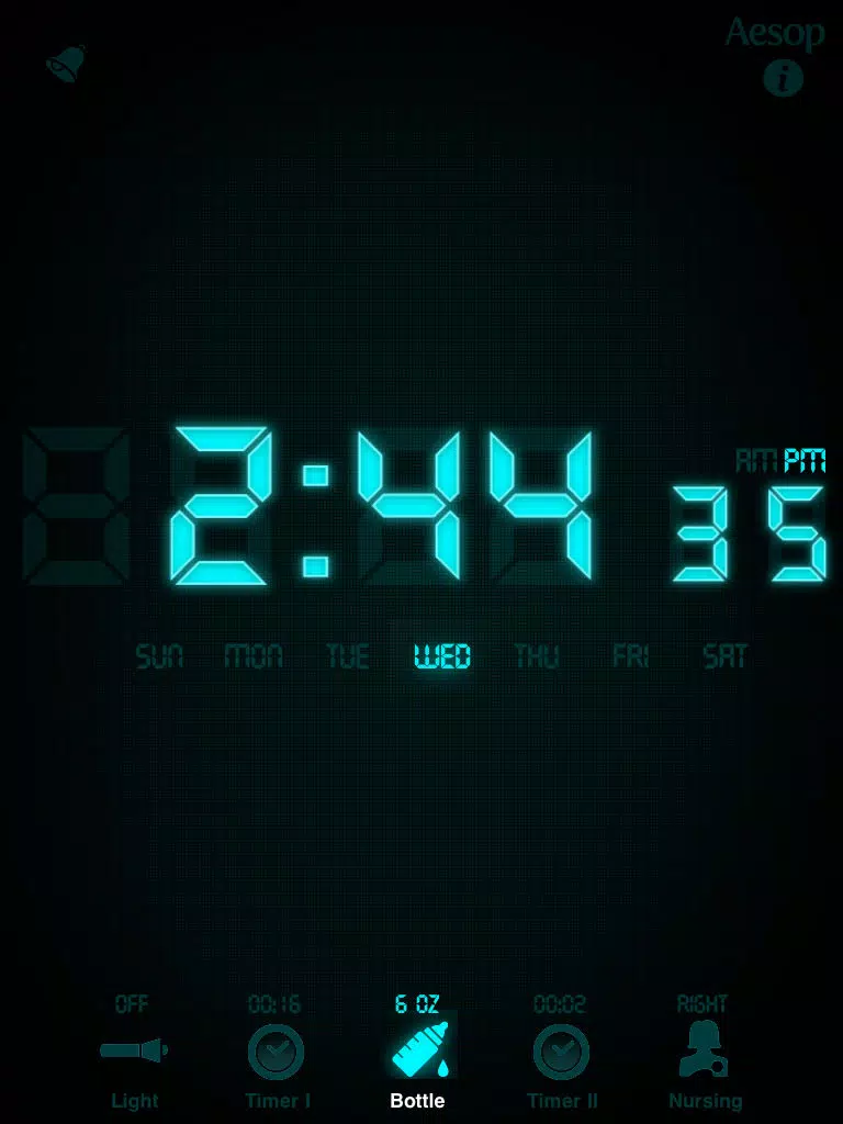 تصاویر Nursery Clock + Flashlight & breast feeding Timer iPad 