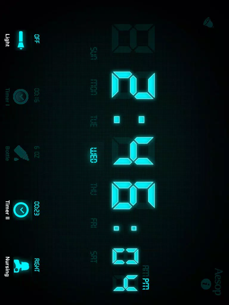 تصاویر Nursery Clock + Flashlight & breast feeding Timer iPad 