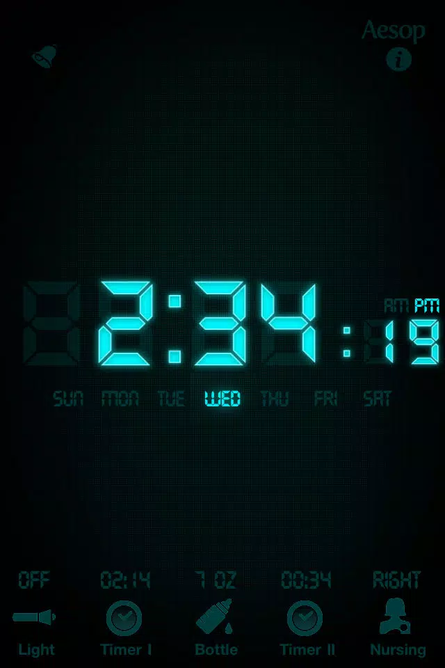 تصاویر Nursery Clock + Flashlight & breast feeding Timer