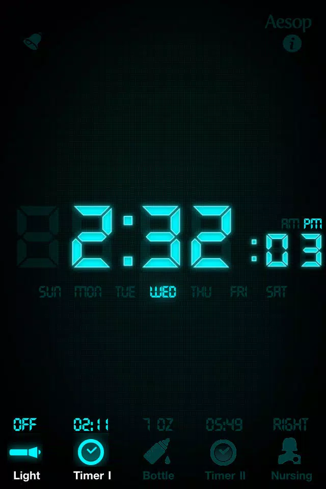 تصاویر Nursery Clock + Flashlight & breast feeding Timer