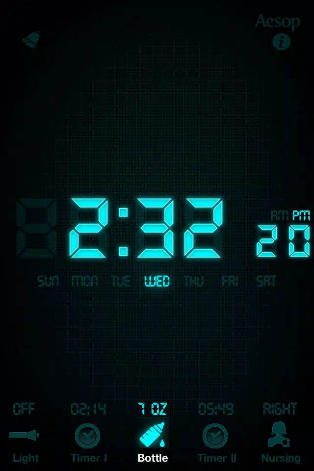 تصاویر Nursery Clock + Flashlight & breast feeding Timer