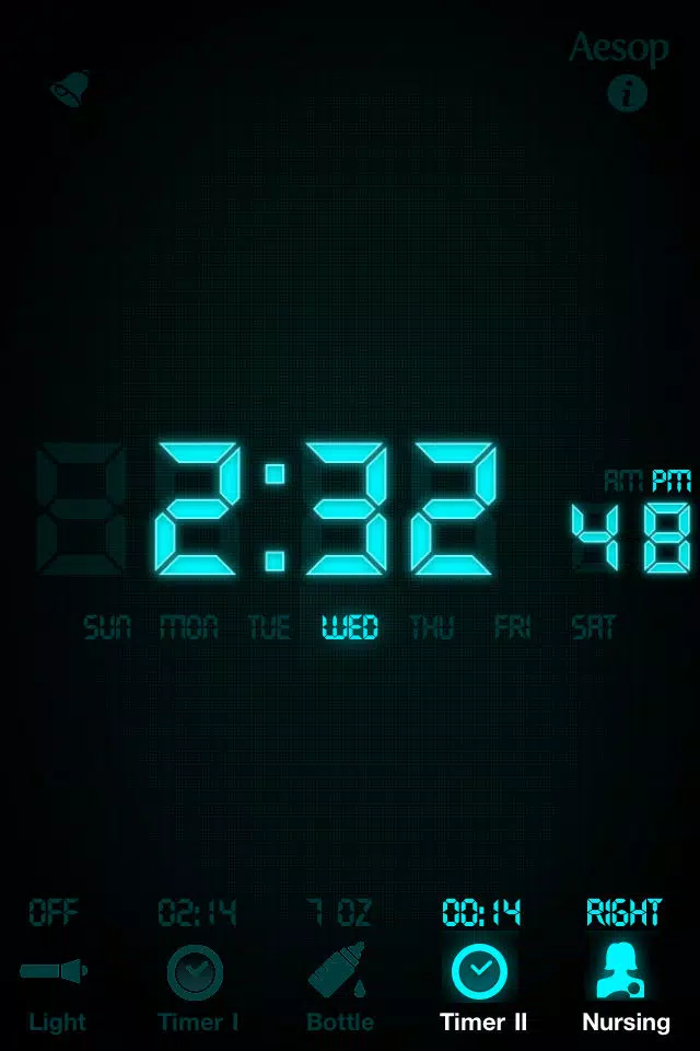 تصاویر Nursery Clock + Flashlight & breast feeding Timer