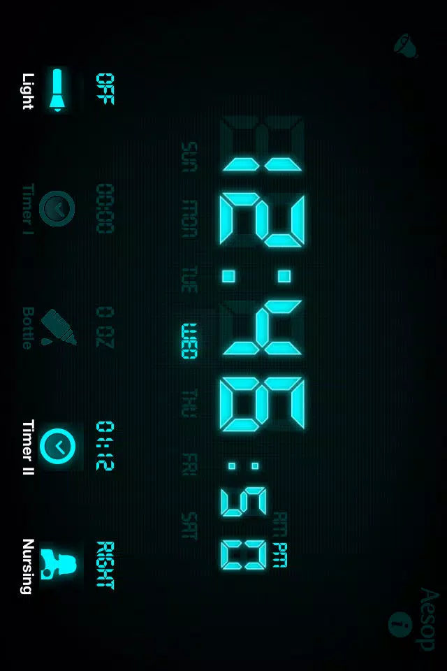 تصاویر Nursery Clock + Flashlight & breast feeding Timer