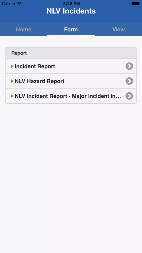 Ảnh chụp màn hình của NLV Incidents