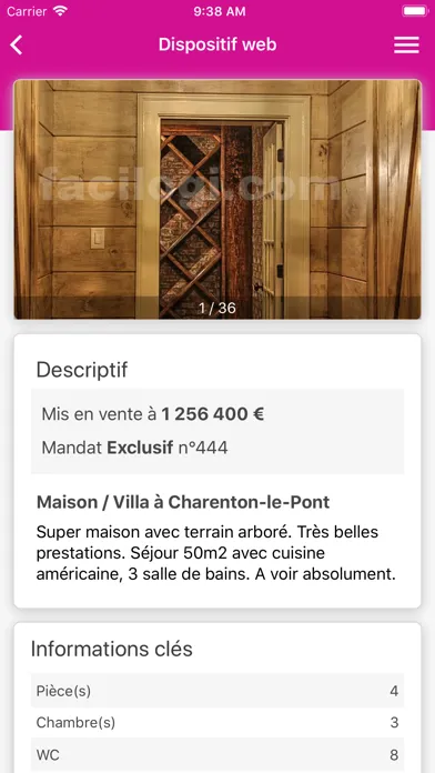 Espace Propriétaire Ekran Görüntüleri