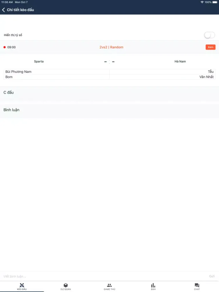 Ảnh chụp màn hình của AoE Score - Lịch Thi Đấu AoE iPad 
