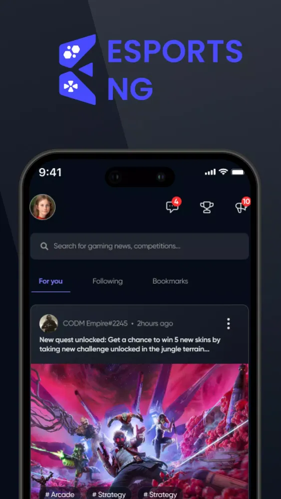 Tangkapan layar Esports NG