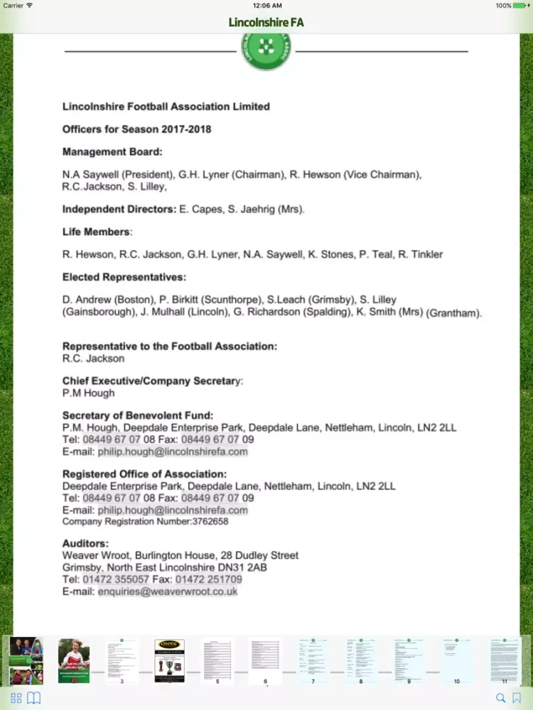 Captures d'écran de Lincolnshire FA iPad 