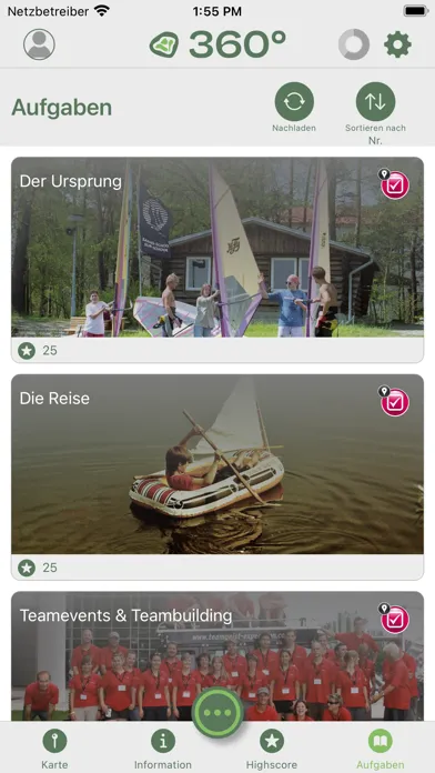 360° Teamgeist Erlebnis App स्क्रीनशॉट