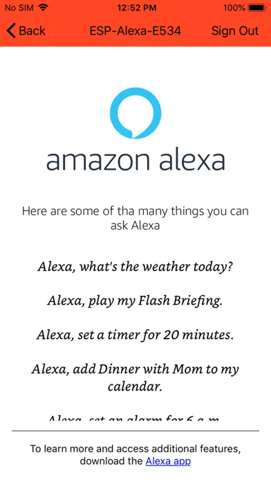ESP Alexa スクリーンショット
