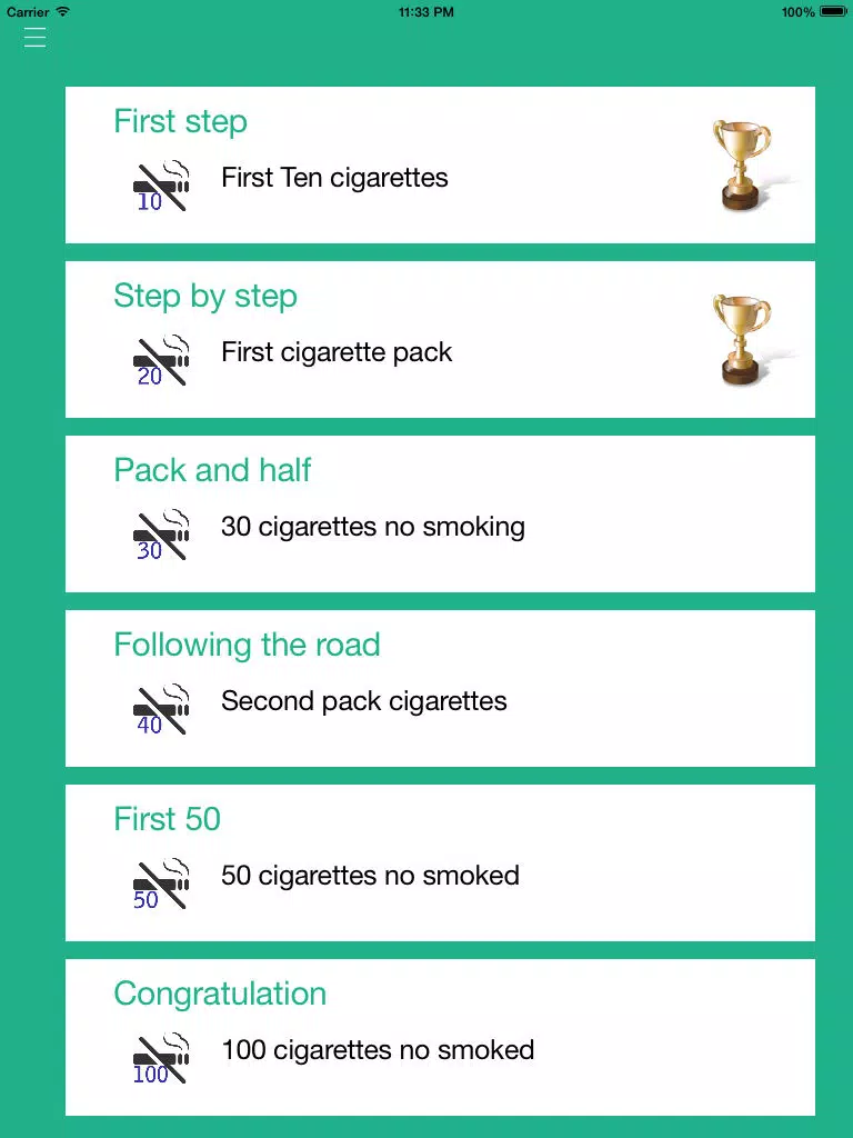 Screenshot di Stop Smoking APP iPad 