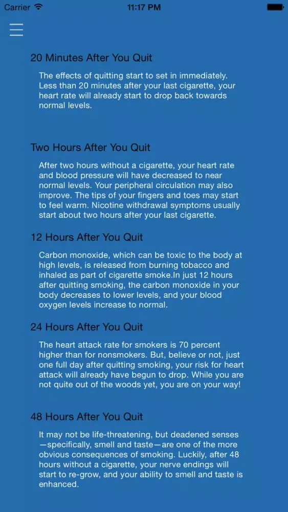 Tangkapan layar Stop Smoking APP