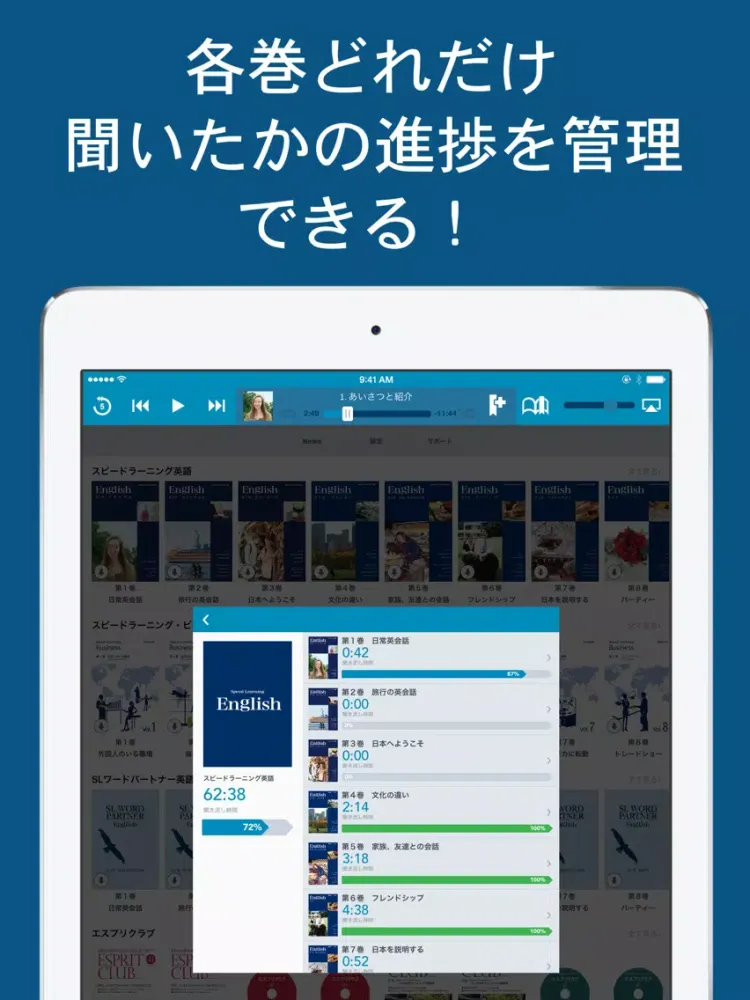 Capturas de pantalla de スピードラーニング 受講者様専用アプリ iPad 
