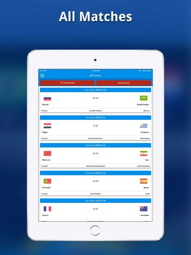 Capturas de pantalla de Football 2018 - Soccer iPad 