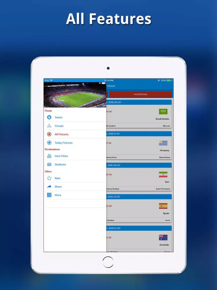 Capturas de pantalla de Football 2018 - Soccer iPad 