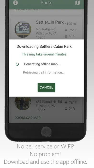 Ảnh chụp màn hình của Allegheny County Parks Trails