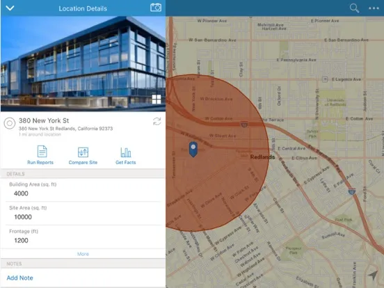 Captures d'écran de ArcGIS Business Analyst iPad 