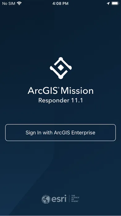 Ảnh chụp màn hình của ArcGIS Responder 11.1