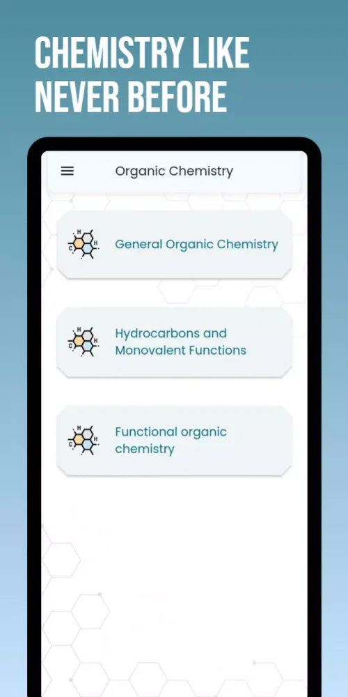 ภาพหน้าจอของ Organic Chemistry