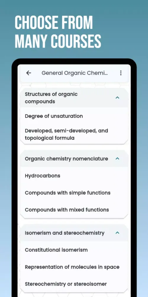 ภาพหน้าจอของ Organic Chemistry