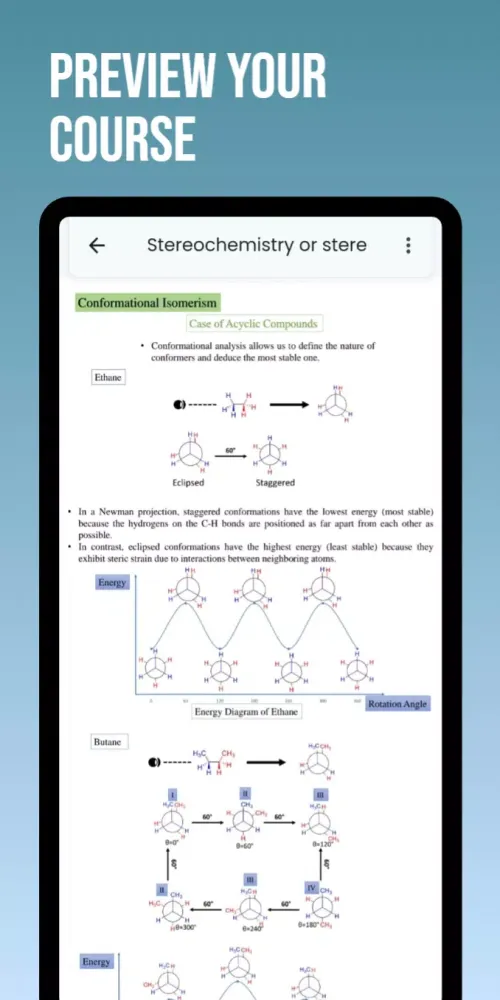 ภาพหน้าจอของ Organic Chemistry