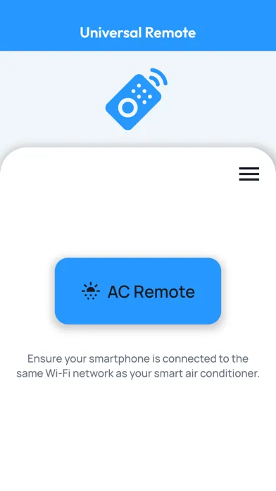 Tangkapan layar Remote for Air Conditioner