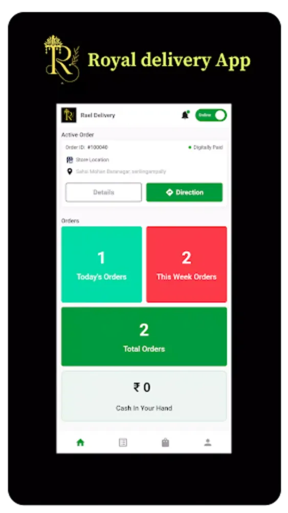 Screenshot di Royal Delivery App