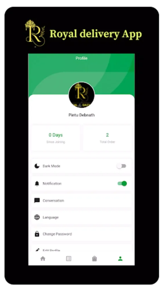 Screenshot di Royal Delivery App