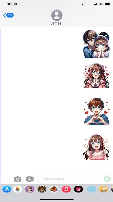 Love Stickers, Kana and Masato Screenshots