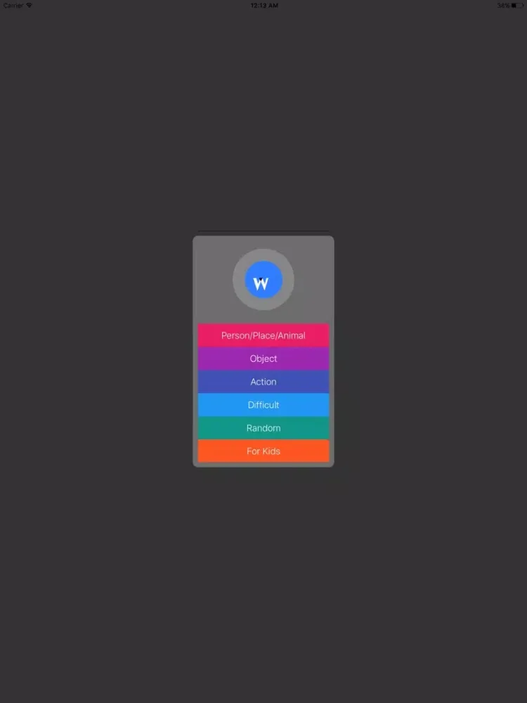 Capturas de tela do DraWord iPad 