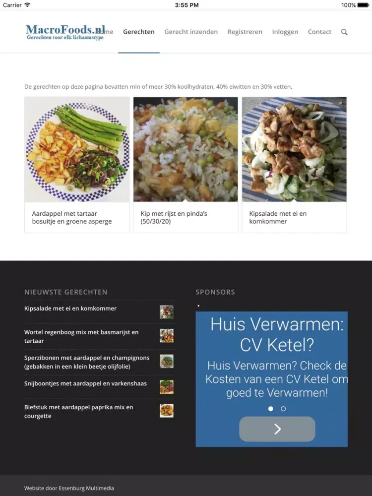 Capturas de pantalla de Macrofoods iPad 