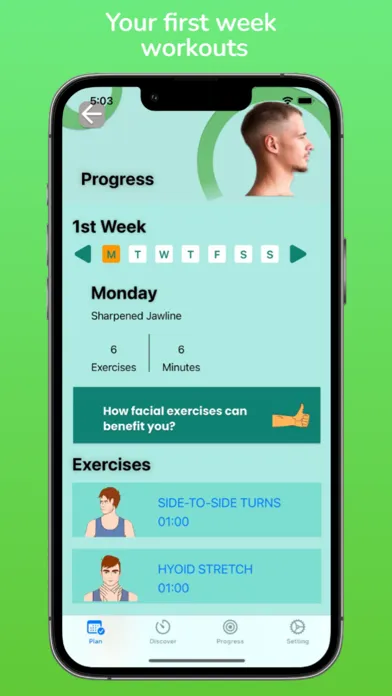Скриншоты Jawline Exercises & Mewing