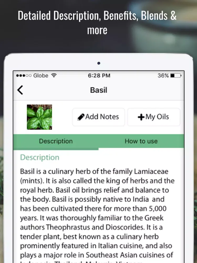 Essential Oils: Young Living iPad  Screenshots