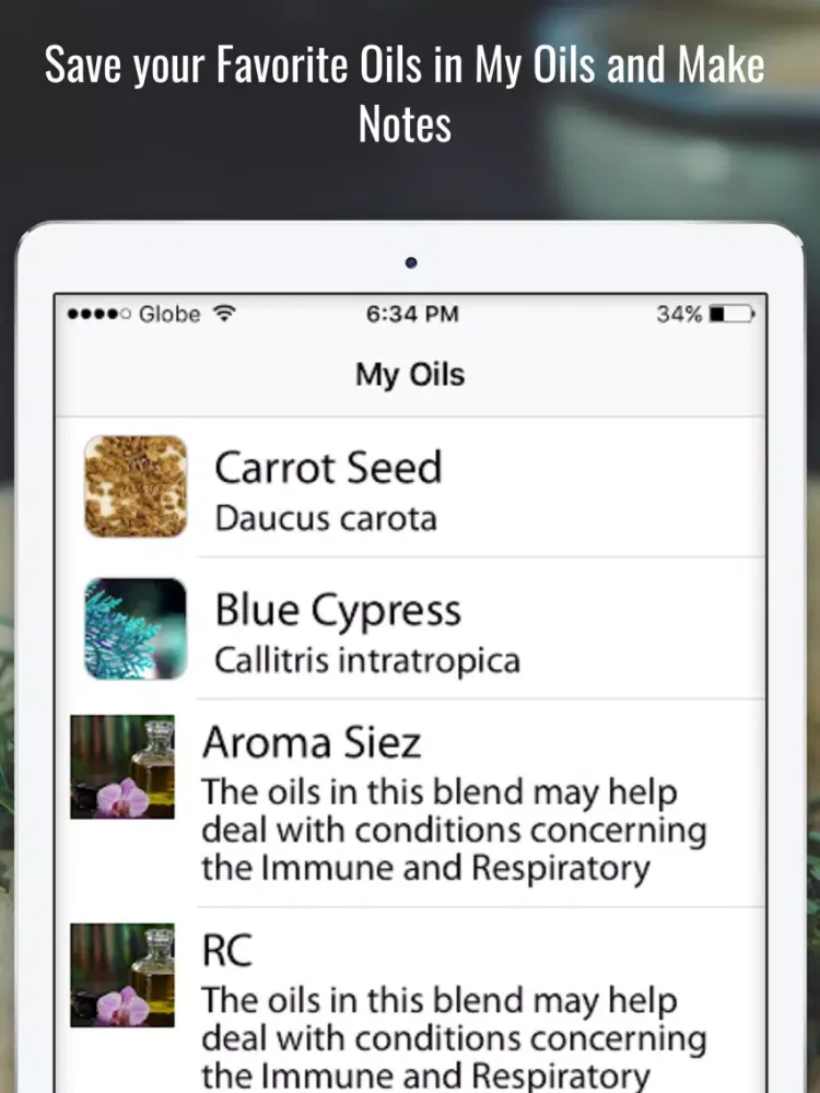 Essential Oils: Young Living iPad  Screenshots