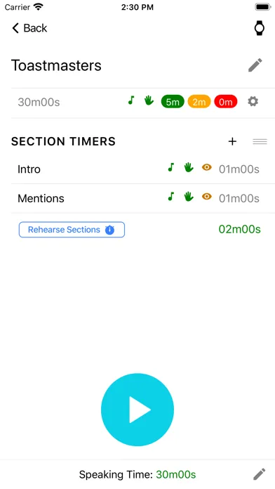 Скриншоты Speaker Presentation Timer