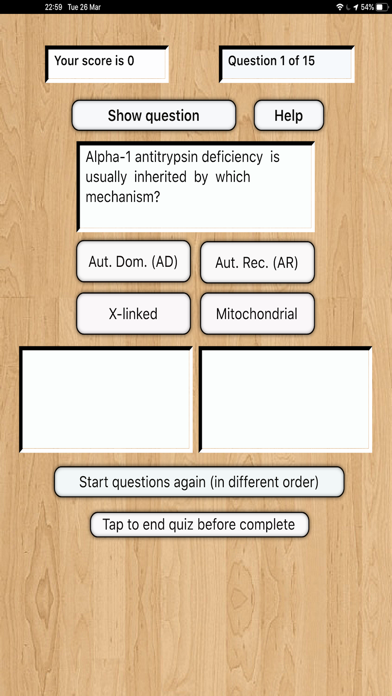 Ảnh chụp màn hình của Genetics Inheritance Quiz A