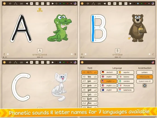 Tangkapan skrin Preschoolers ABC Playground iPad 