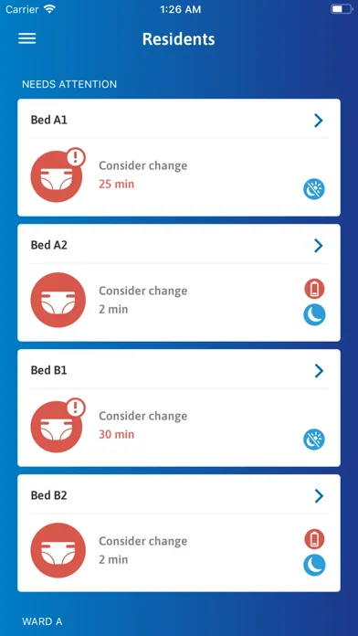 Capturas de pantalla de TENA Smartcare Pro