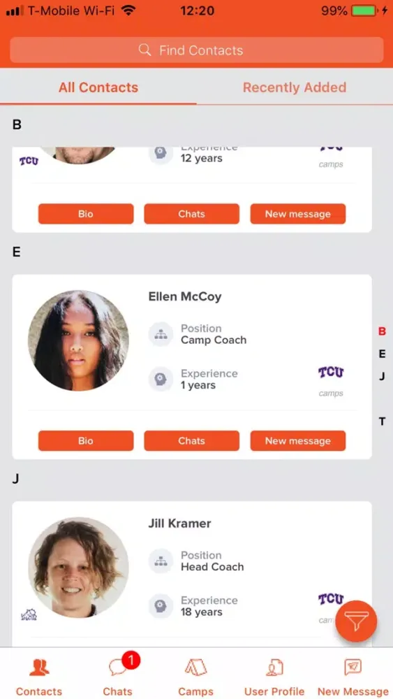 Скриншоты Chatr Volleyball Camps
