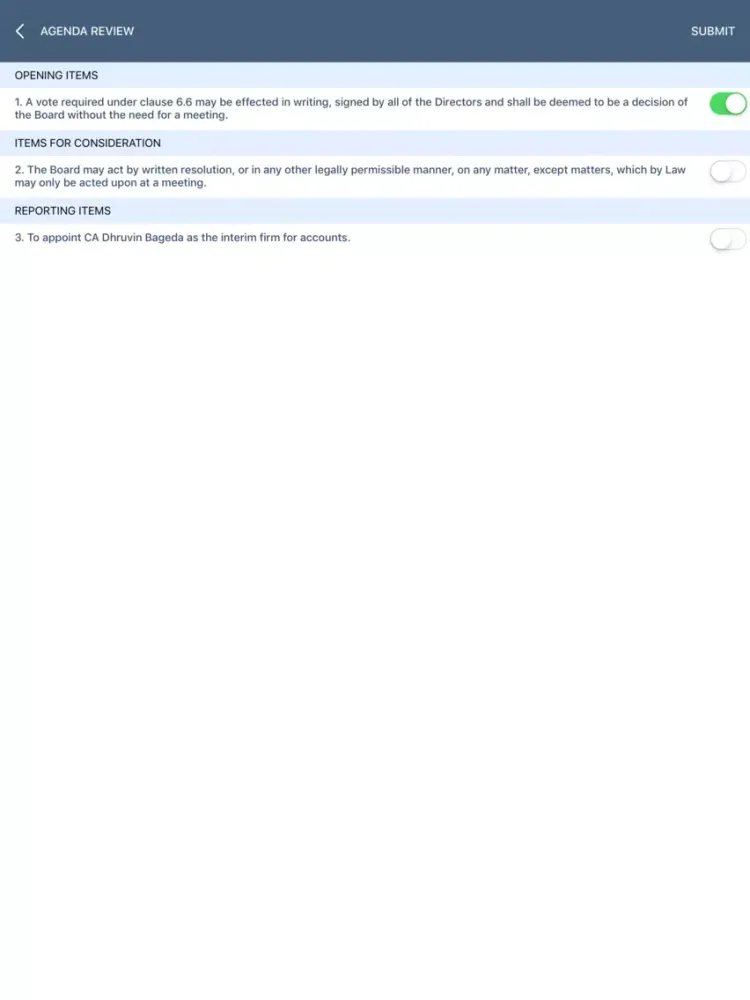 Business Meeting Organiser iPad 应用截图